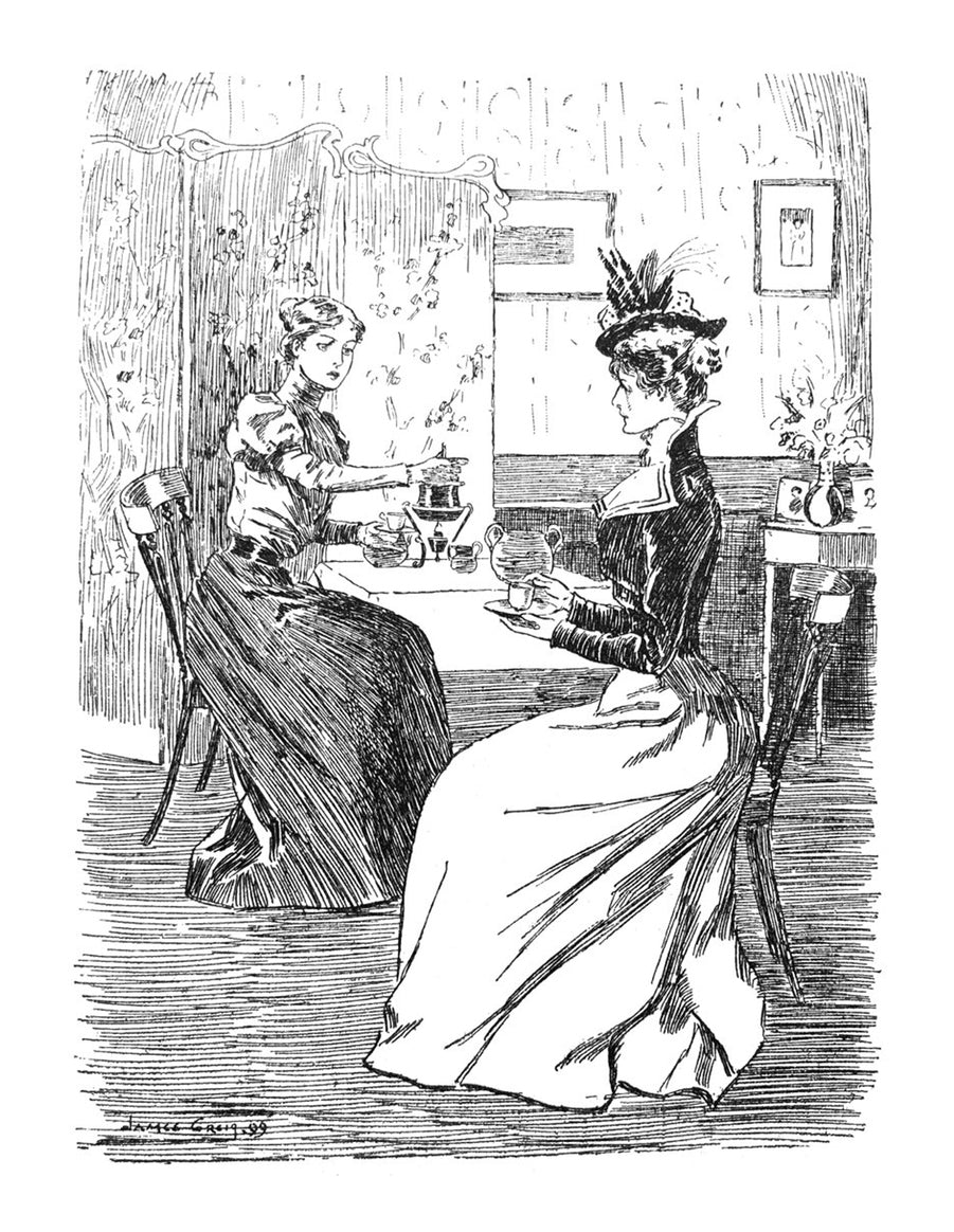 Historical Image of People Drinking Tea