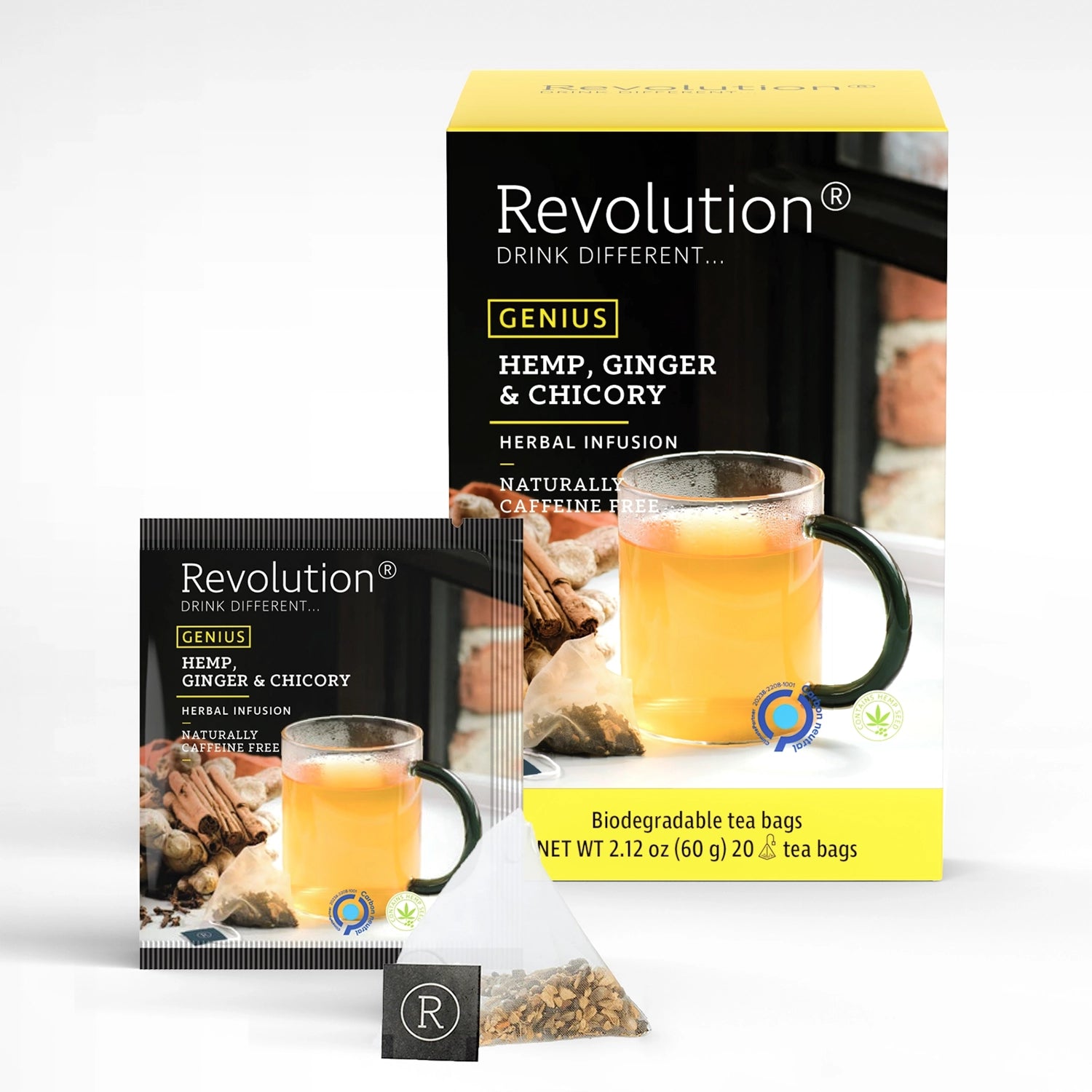 Hemp, Ginger & Chicory 20 Count