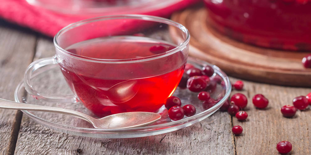 Cranberry Tea in Cup on Table