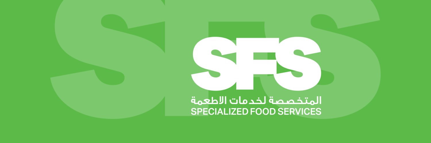 Green background with white text: SFS SPECIALIZED FOOD SERVICES.