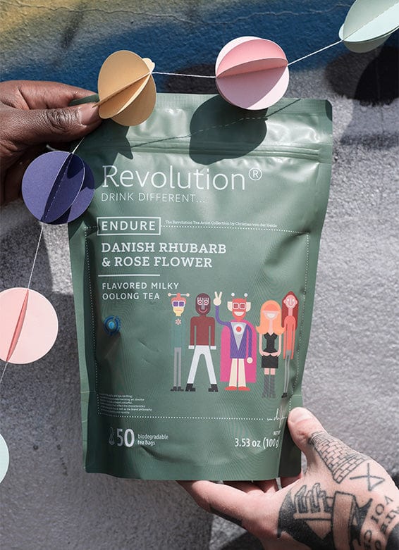 Danish Rhubarb & Rose Flower Tea