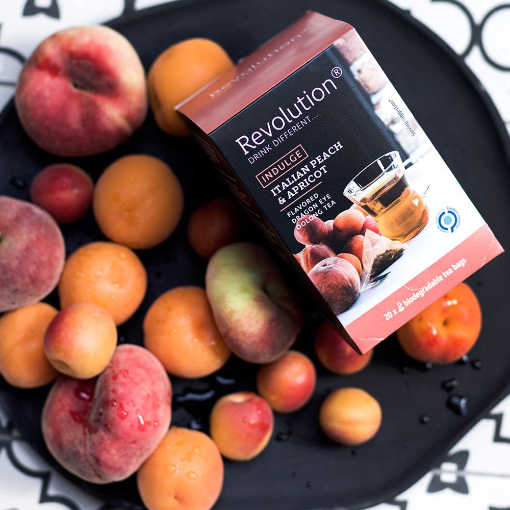 INDULGE Italian Peach & Apricot 20 Count – Revolution Tea