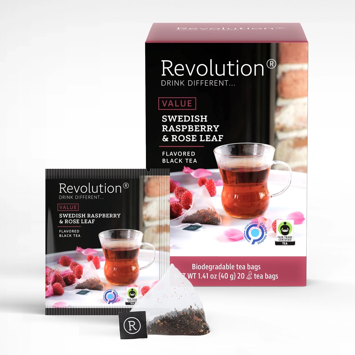 Swedish Raspberry & Rose Leaf 20 Count