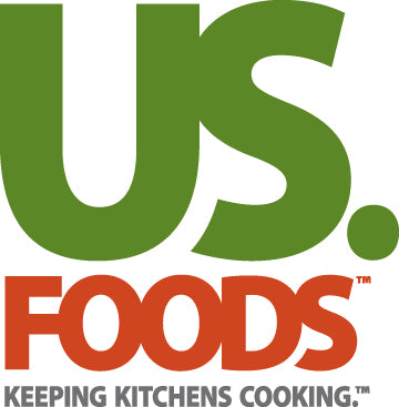 US. FOODS in green and orange text; slogan below.